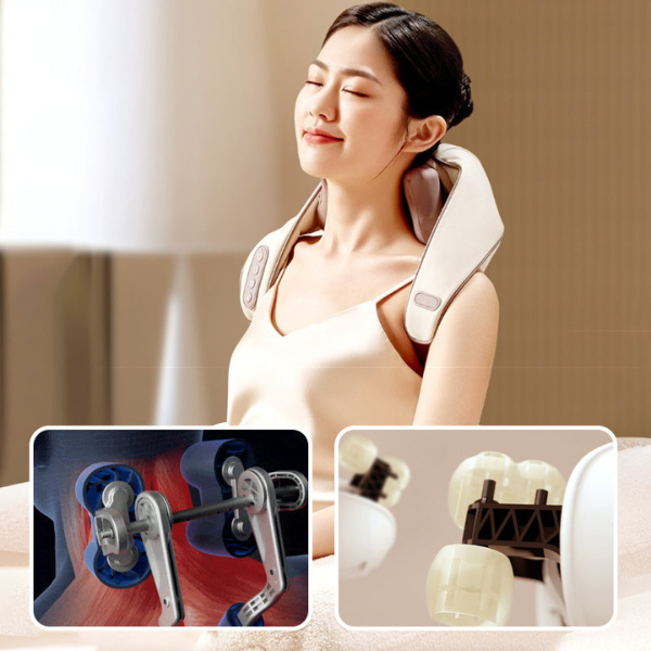 Electric neck and shoulder massager with heat function - Relief Center